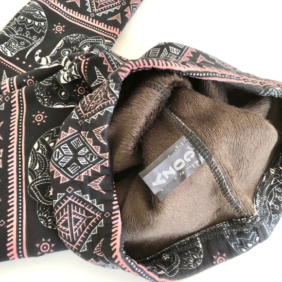 Mandala Elephant Fleece Lined Fitted Leggings Juniors Small - Picture 3 of 7